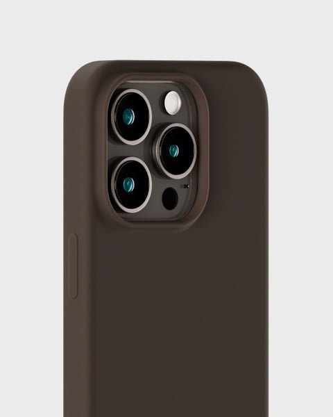 Holdit Telefonskal Silicone iPhone 14 Pro - Mörkbrun - Travels And Bags