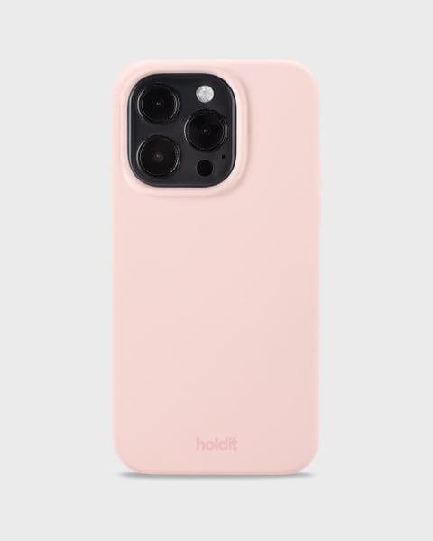 Holdit Telefonskal Silicone iPhone 14 Pro - Ljusrosa - Travels And Bags