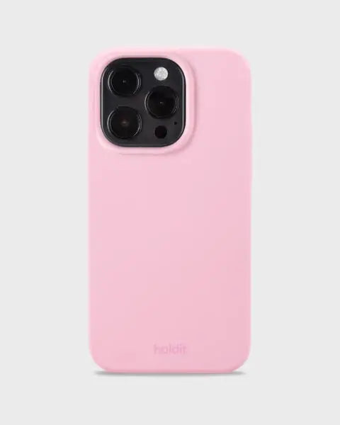 Holdit Telefonskal Silicone iPhone 14 Pro - Ljusrosa - Travels And Bags