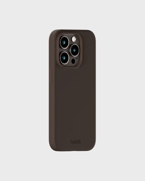 Holdit Telefonskal Silicone iPhone 14 Pro - Mörkbrun - Travels And Bags