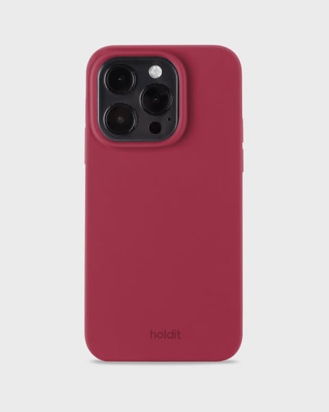 Holdit Telefonskal Silicone iPhone 14 Pro - Röd - Travels And Bags