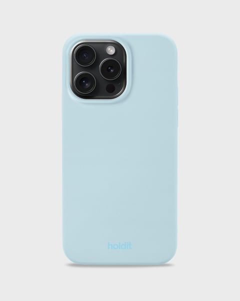 Holdit Telefonskal Silicone iPhone 14 Pro Max - Ljusblå - Travels And Bags
