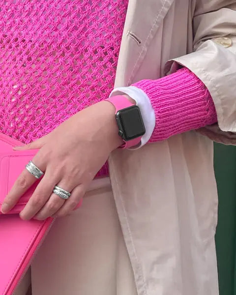 Holdit Silikonband Apple Watch 42/44/45/49mm - Rosa - Travels And Bags