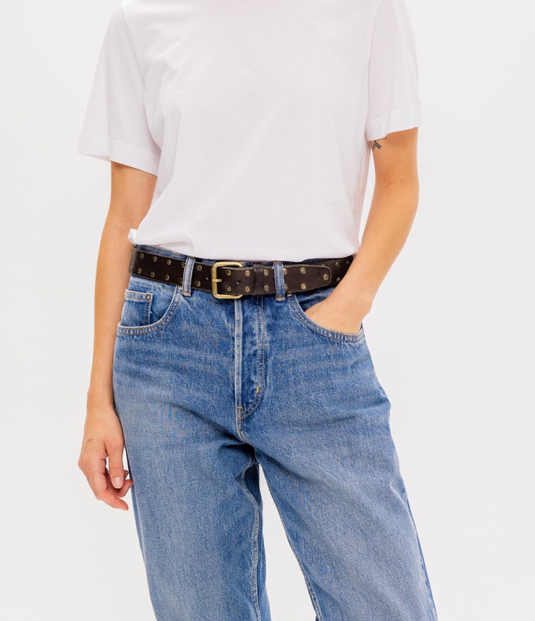 Saddler Malen Läderbälte - Mörkbrun - Travels And Bags