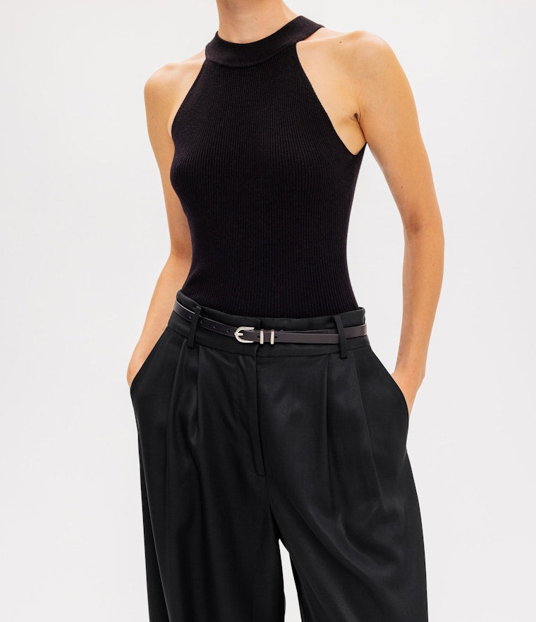 Saddler Kilen Läderbälte - Svart - Travels And Bags