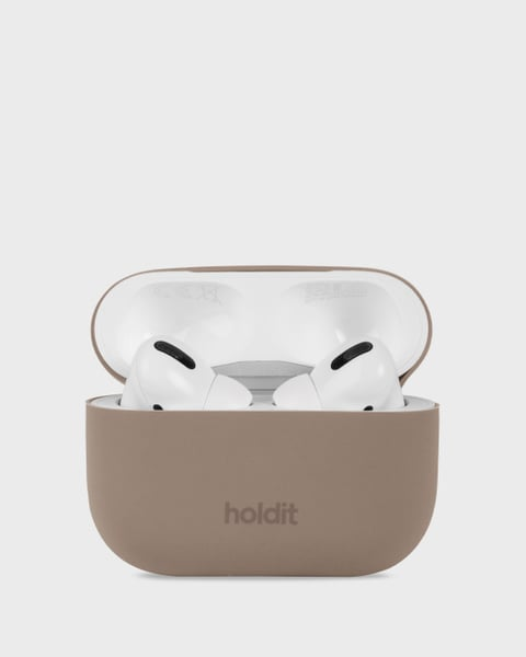 Holdit Airpodsfodral Silicone AirPods Pro - Ljusbrun