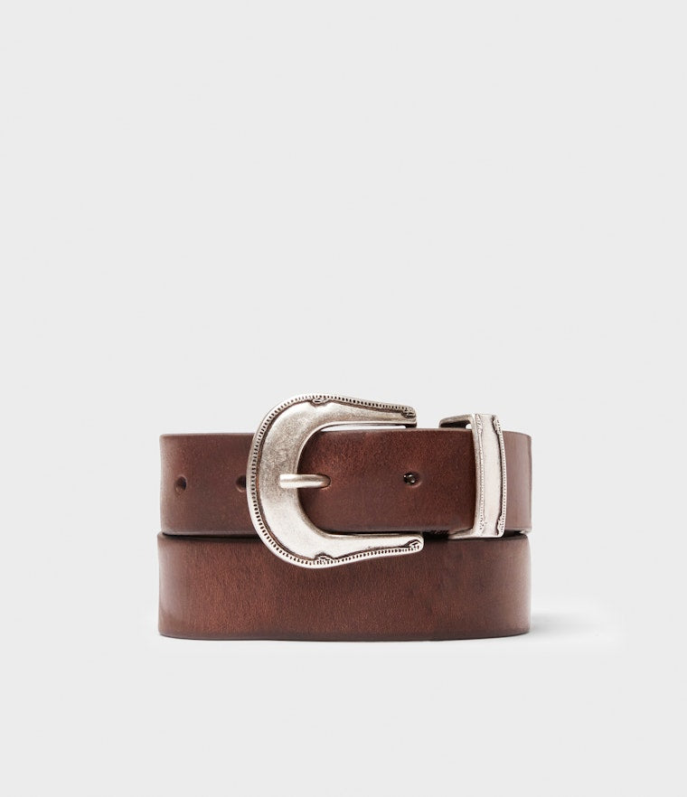 Saddler Mika Läderbälte - Mörkbrun - Travels And Bags