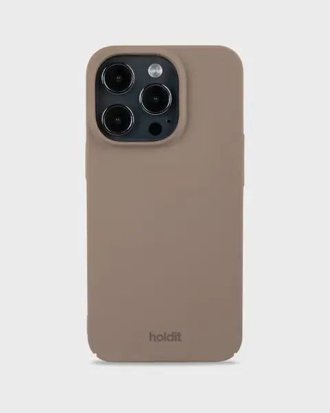 Holdit Telefonskal Slim iPhone 15 Pro - Ljusbrun - Travels And Bags