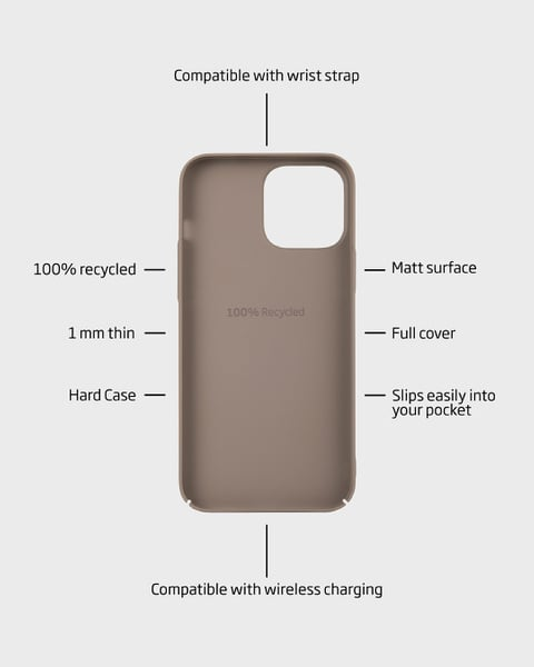 Holdit Telefonskal Slim iPhone 15 Pro Max - Ljusbrun - Travels And Bags