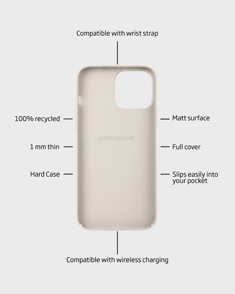 Holdit Telefonskal Slim iPhone 15 Pro Max - Beige - Travels And Bags