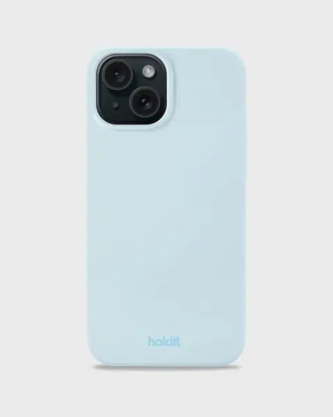 Holdit Telefonskal Silicone iPhone 15 - Ljusblå - Travels And Bags