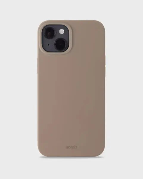 Holdit Telefonskal Silicone iPhone 15 Plus - Ljusbrun - Travels And Bags