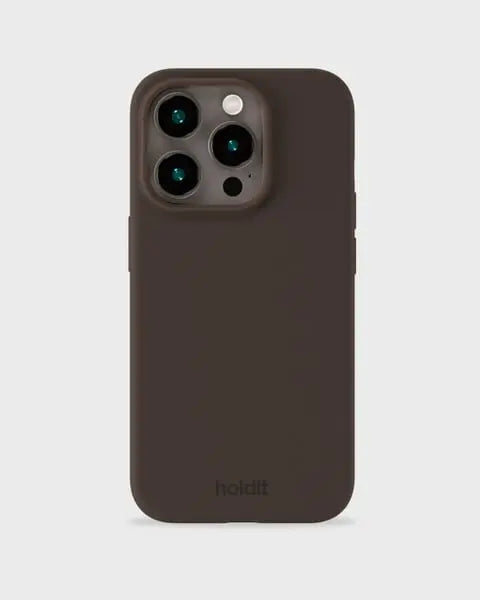 Holdit Telefonskal Silicone iPhone 15 Pro - Mörkbrun - Travels And Bags