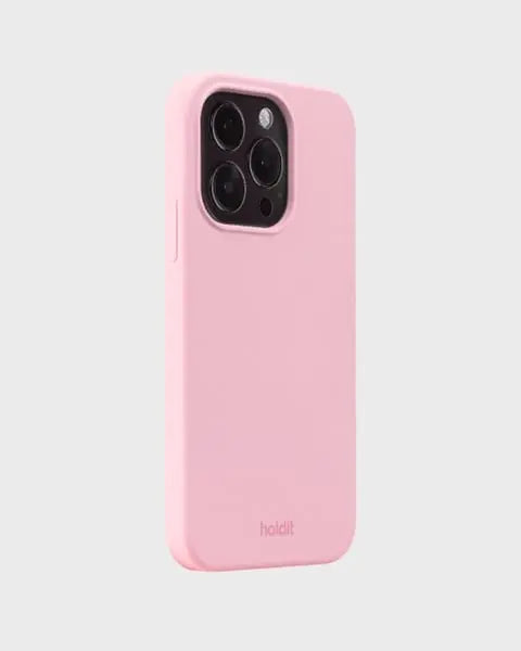 Holdit Telefonskal Silicone iPhone 15 Pro - Ljusrosa - Travels And Bags