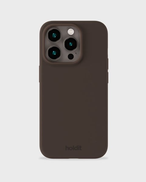 Holdit Telefonskal Silicone iPhone 15 Pro Max - Mörkbrun - Travels And Bags