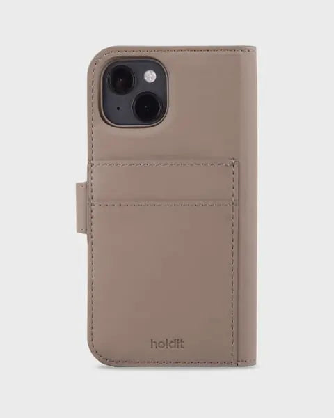 Holdit Wallet Case Magnet iPhone 15 - Ljusbrun - Travels And Bags