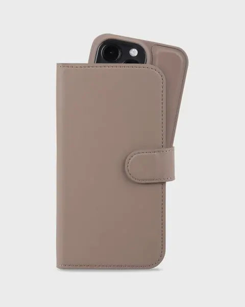 Holdit Wallet Case Magnet iPhone 15 Pro - Ljusbrun - Travels And Bags