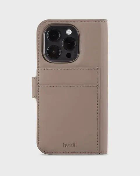 Holdit Wallet Case Magnet iPhone 15 Pro - Ljusbrun - Travels And Bags