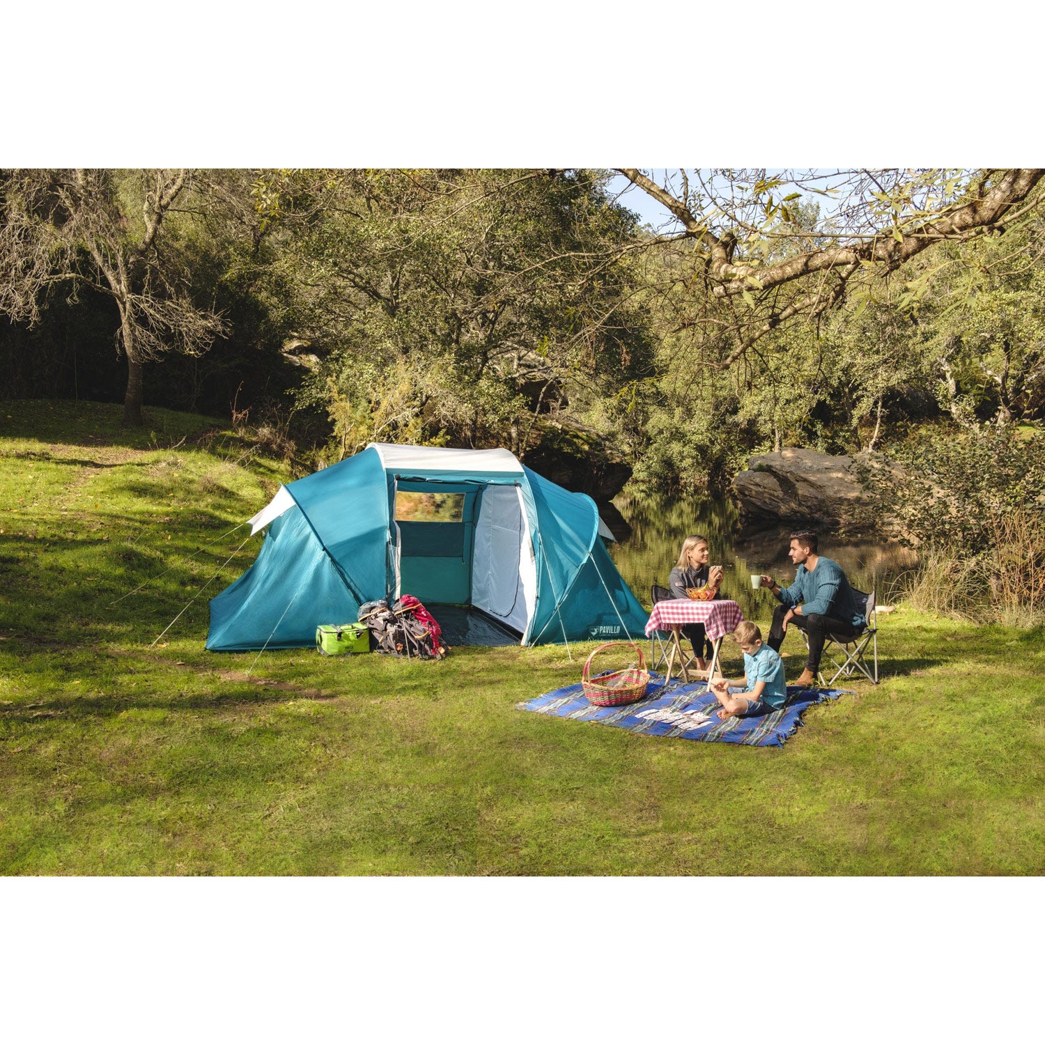 Bestway - Pavillo Family Ground Tält 4man 4.60m x 2.30m - Travels And Bags
