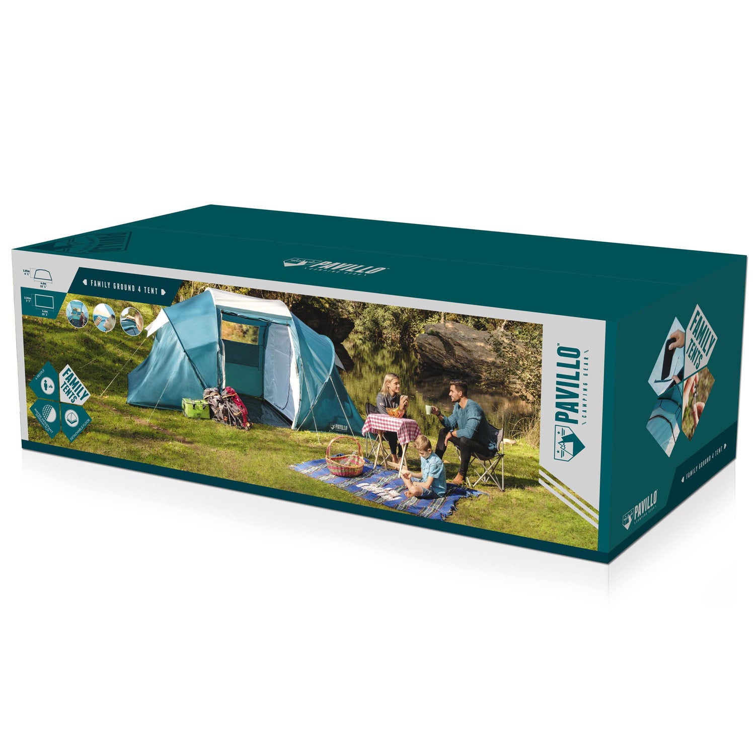 Bestway - Pavillo Family Ground Tält 4man 4.60m x 2.30m - Travels And Bags