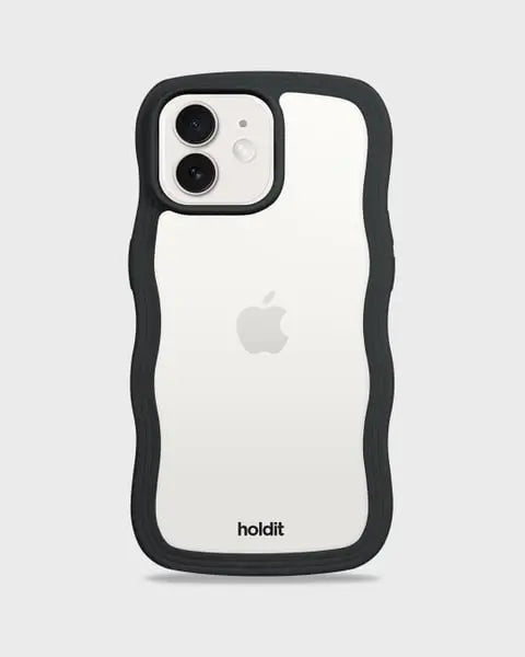 Holdit Telefonskal Wavy iPhone 12/12 Pro - Svart/Transparent - Travels And Bags