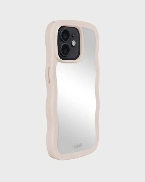 Holdit Telefonskal Wavy iPhone 12/12 Pro - Beige/Spegel - Travels And Bags