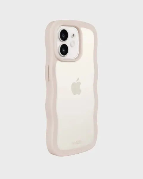 Holdit Telefonskal Wavy iPhone 12/12 Pro - Beige/Transparent - Travels And Bags