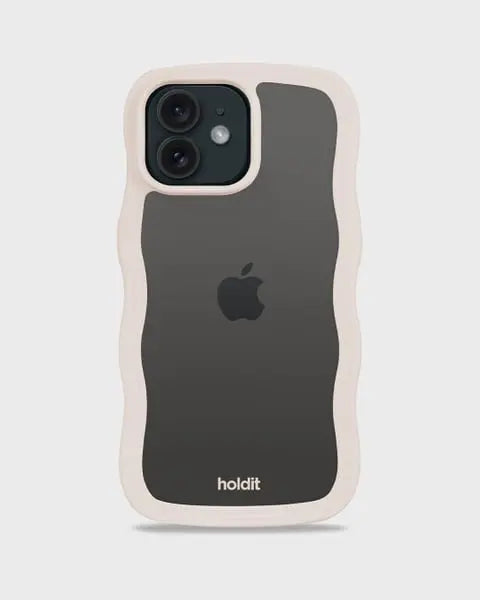 Holdit Telefonskal Wavy iPhone 12/12 Pro - Beige/Transparent - Travels And Bags