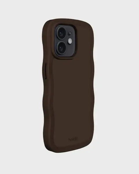 Holdit Telefonskal Wavy iPhone 12/12 Pro - Mörkbrun - Travels And Bags