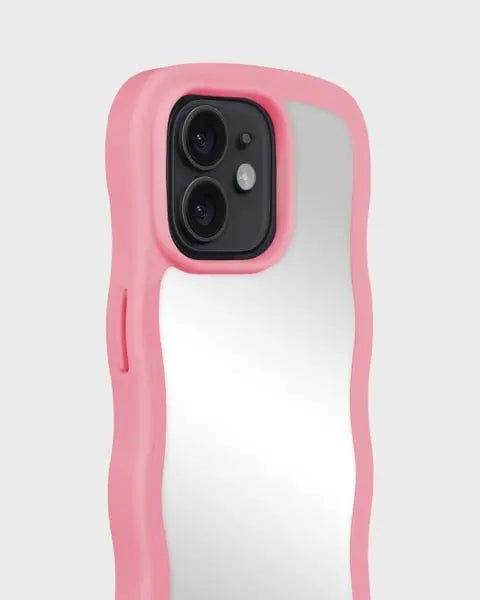 Holdit Telefonskal Wavy iPhone 12/12 Pro - Rosa/Spegel - Travels And Bags