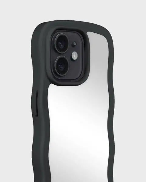 Holdit Telefonskal Wavy iPhone 12/12 Pro - Svart/Spegel - Travels And Bags