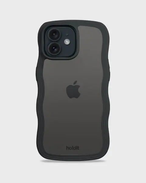 Holdit Telefonskal Wavy iPhone 12/12 Pro - Svart/Transparent - Travels And Bags