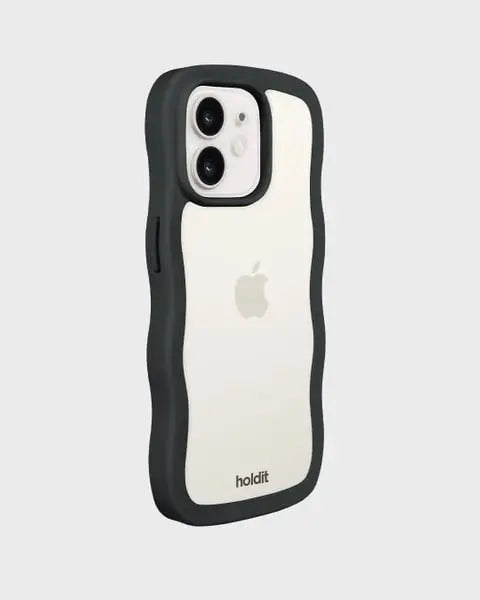 Holdit Telefonskal Wavy iPhone 12/12 Pro - Svart/Transparent - Travels And Bags