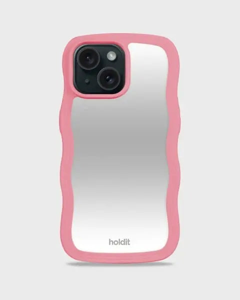 Holdit Telefonskal Wavy iPhone 15/14/13 - Rosa/Spegel - Travels And Bags