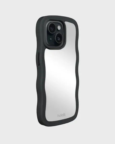 Holdit Telefonskal Wavy iPhone 15/14/13 - Svart/Spegel - Travels And Bags