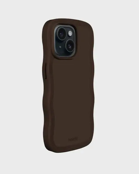 Holdit Telefonskal Wavy iPhone 15/14/13 - Mörkbrun - Travels And Bags