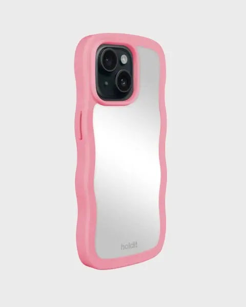 Holdit Telefonskal Wavy iPhone 15/14/13 - Rosa/Spegel - Travels And Bags
