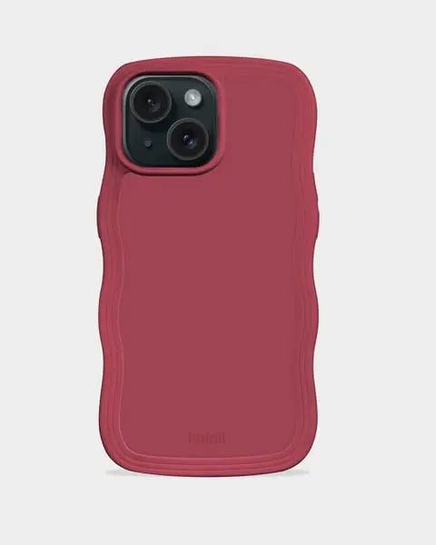 Holdit Telefonskal Wavy iPhone 15/14/13 - Röd - Travels And Bags