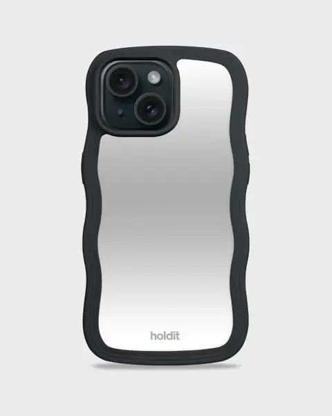 Holdit Telefonskal Wavy iPhone 15/14/13 - Svart/Spegel - Travels And Bags