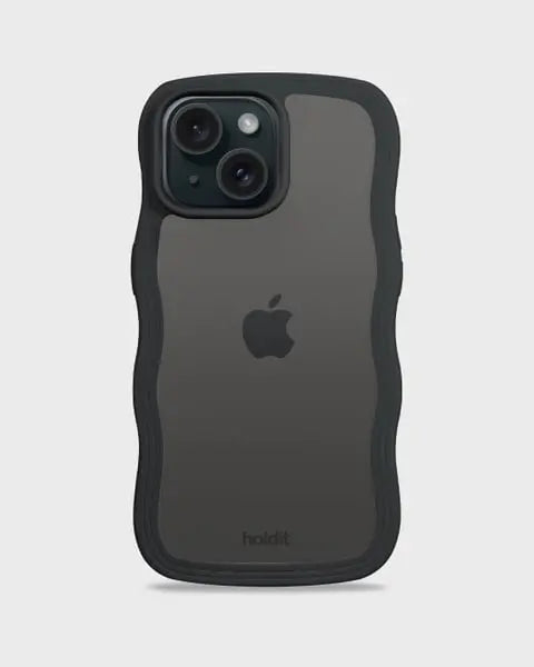 Holdit Telefonskal Wavy iPhone 15/14/13 - Svart/Transaprent - Travels And Bags