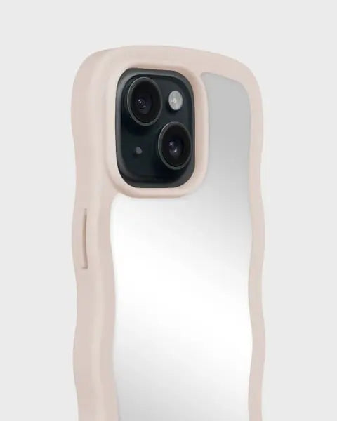 Holdit Telefonskal Wavy iPhone 15/14/13 - Beige/Spegel - Travels And Bags