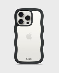 Holdit Telefonskal Wavy iPhone 14 Pro - Svart/Transparent