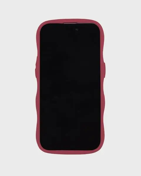 Holdit Telefonskal Wavy iPhone 14 Pro Max - Röd/Transparent - Travels And Bags