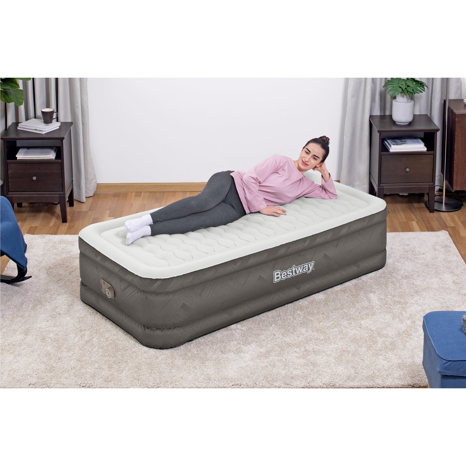Bestway - Fortech Luftmadrass 1.91m x 0.97m x 46cm - Travels And Bags