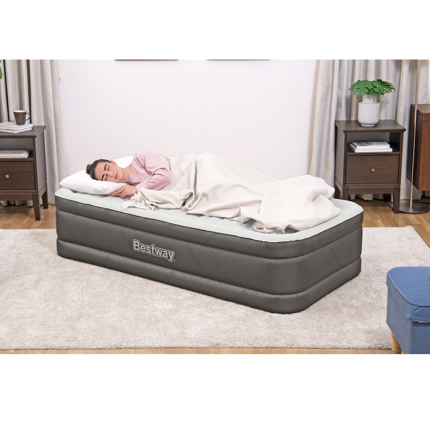 Bestway - Fortech Luftmadrass 1.91m x 0.97m x 46cm - Travels And Bags
