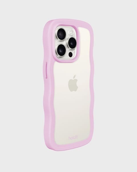 Holdit Telefonskal Wavy iPhone 15 Pro - Lila/Transparent - Travels And Bags