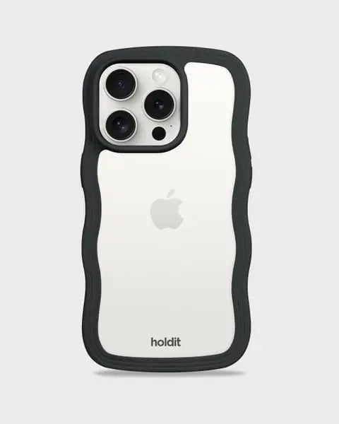 Holdit Telefonskal Wavy iPhone 15 Pro - Svart/Transparent - Travels And Bags