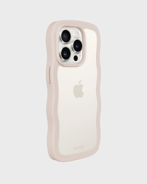 Holdit Telefonskal Wavy iPhone 15 Pro - Beige/Transparent - Travels And Bags