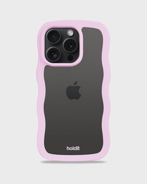 Holdit Telefonskal Wavy iPhone 15 Pro - Lila/Transparent - Travels And Bags