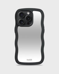 Holdit Telefonskal Wavy iPhone 15 Pro - Svart/Spegel